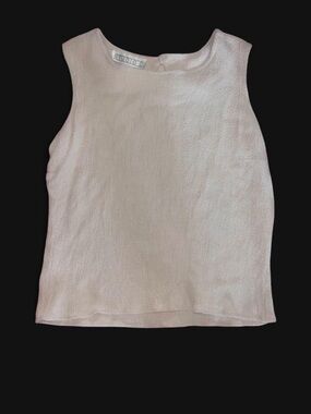 Studio C cream Textured Sleeveless Top